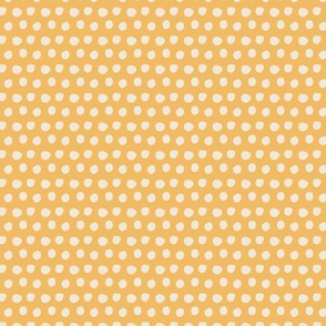 Yellow Polka Dots Fabric, Wallpaper and Home Decor