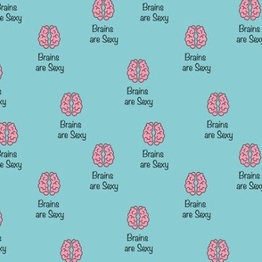 Back to school science nerd - Minimal boho smart is the new sexy funny brains pun in pink on moody aqua