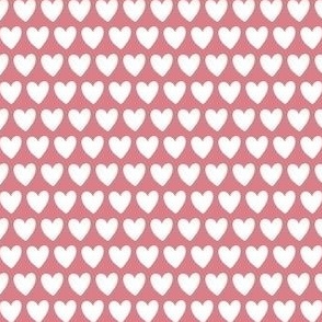 White Hearts on Pink (mini)