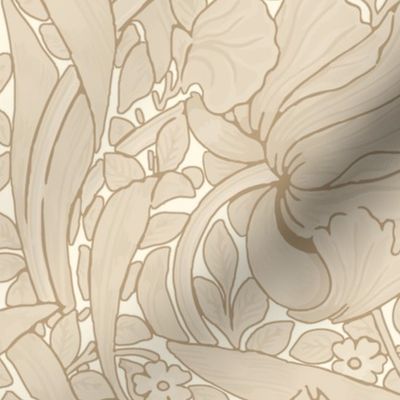 William Morris ~ Antiqued Pimpernel ~  Cosmic Latte  