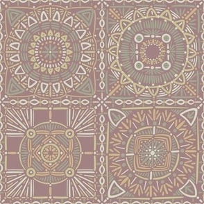 boho square tiles (dusty rose)