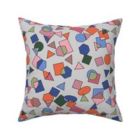 Memphis Style Scattered Geometric Shapes