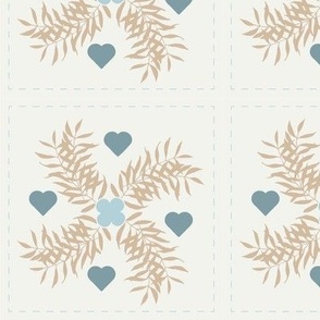 Leaf & Heart Block - Cream