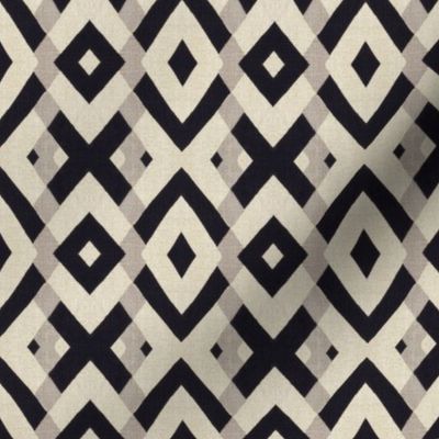 VINTAGE FABRIC - GRAY, BLACK AND OFF-WHITE