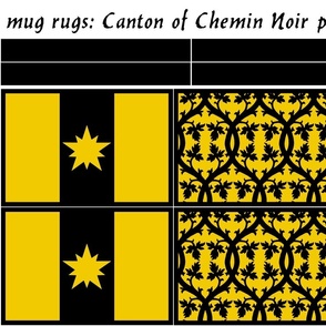 mug rugs: Canton of Chemin Noir (SCA)