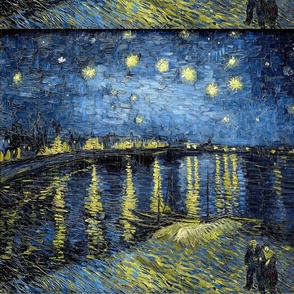 Starry Night over the Rhone (21"x16") high contrast colors