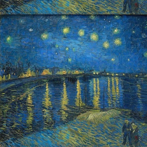 Starry Night over the Rhone (21"x16") bright colors