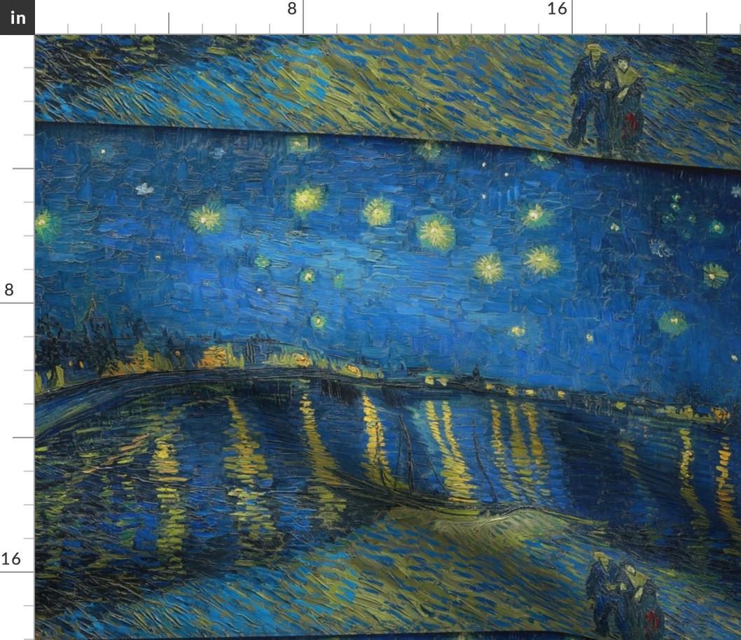 Starry Night over the Rhone (21"x16") bright colors