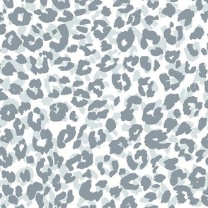 Grey modern painted leopard print