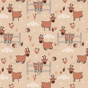 Mr. Goat - Light beige background