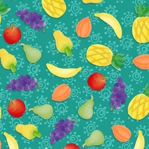 Watercolor Fruit Toss, Tiny Scale