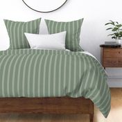 The minimalist classic triple stripes cottage country mudcloth style abstract baby nursery design in vintage sage green ivory