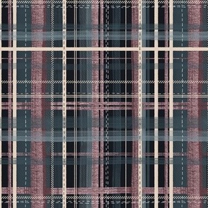 Elegant Dark Plaid Slate Gray / Small Scale