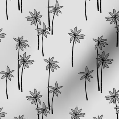 Freehand Palm Trees beach vibes tropical island surf theme gray mist