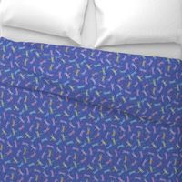 Multicolor Dragonflies on mottled blue 6-inch repeat