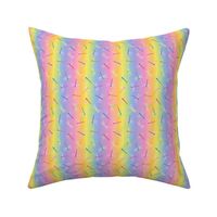 Multicolor Dragonflies on pastel rainbow 3-inch repeat