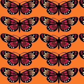 Bohemian Butterflies in Tangerine