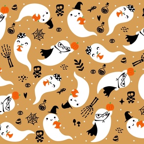 Adorable Ghost Halloween Pattern