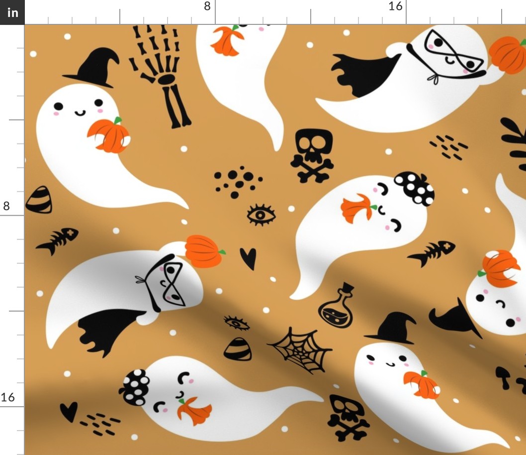 Adorable Ghost Halloween Pattern