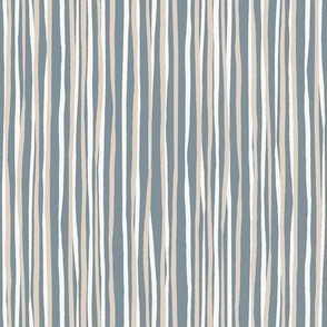 Stripes Slate Gray and Sand / Small Scale