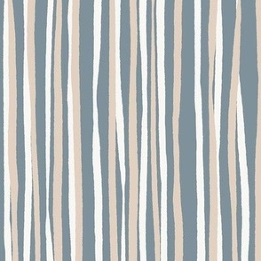 Stripes Slate Gray and Sand