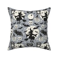 Witchy Wonders - Retro Halloween Gray Regular Scale