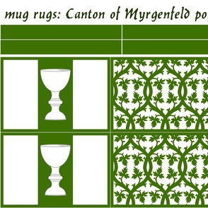 mug rugs: Canton of Myrgenfeld (SCA)