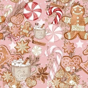 Gingerbread Cookies Christmas blush pink