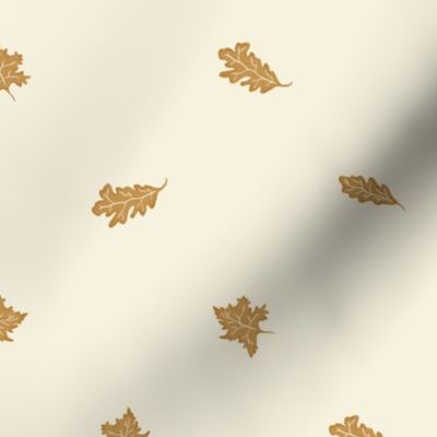 Falling Autumn Leaves in Gold