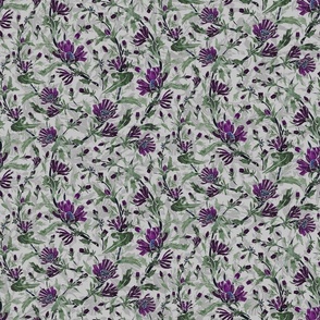 dark garden pattern 1 - dark purple-grey-olive green