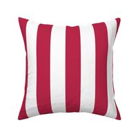 2 inch Viva Magenta and white stripes vertical