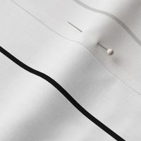 Narrow black stripes on white - vertical - 1/8th inch black stripe on white, 2 inch repeat.