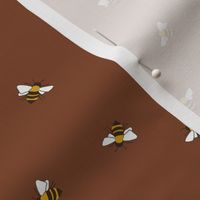 Pretty Pollinators on Pecan Brown by Brittanylane