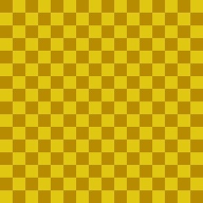 1/2” Mustard Tones Checkers by Brittanylane