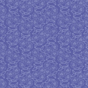 Dark Periwinkle Line Floral Blender