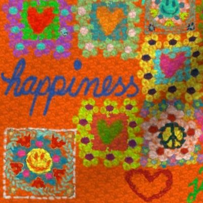 happy crochet  - orange