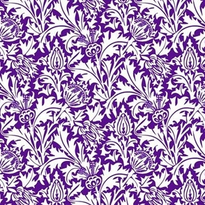 William Morris Thistle on Purple Small