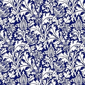 William Morris Thistle on Navy Blue Small