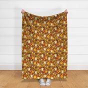 groovy retro halloween - brown - large scale