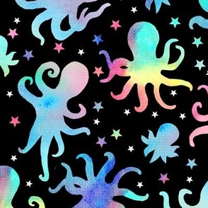 Octopuses - black - large