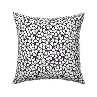 Droplets -- White on Black  Groovy Abstract Graphic Geometric Paisley Shape