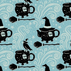 Witches Tea Party - Blue - Large 