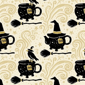 Witches Tea Party - Gold - Large