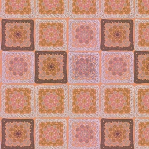 Lily Pad Granny Square -pinks (medium scale)