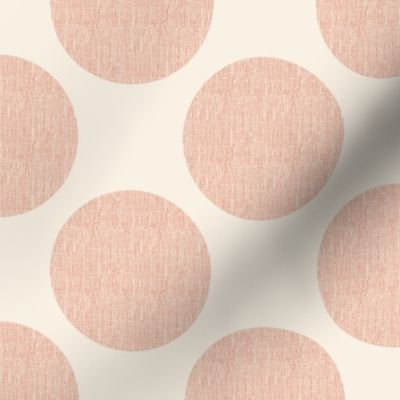 Pink dots on cream background - small