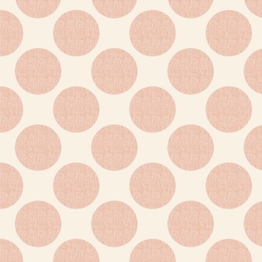 Pink dots on cream background - small