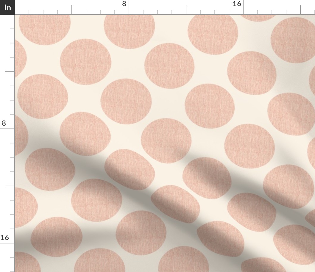 Pink dots on cream background - small