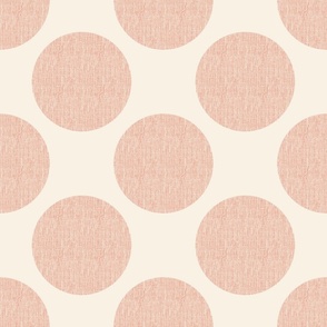 Pink dots on cream background - medium