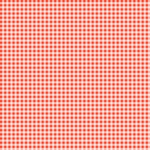 Strawberry red and cream gingham - small