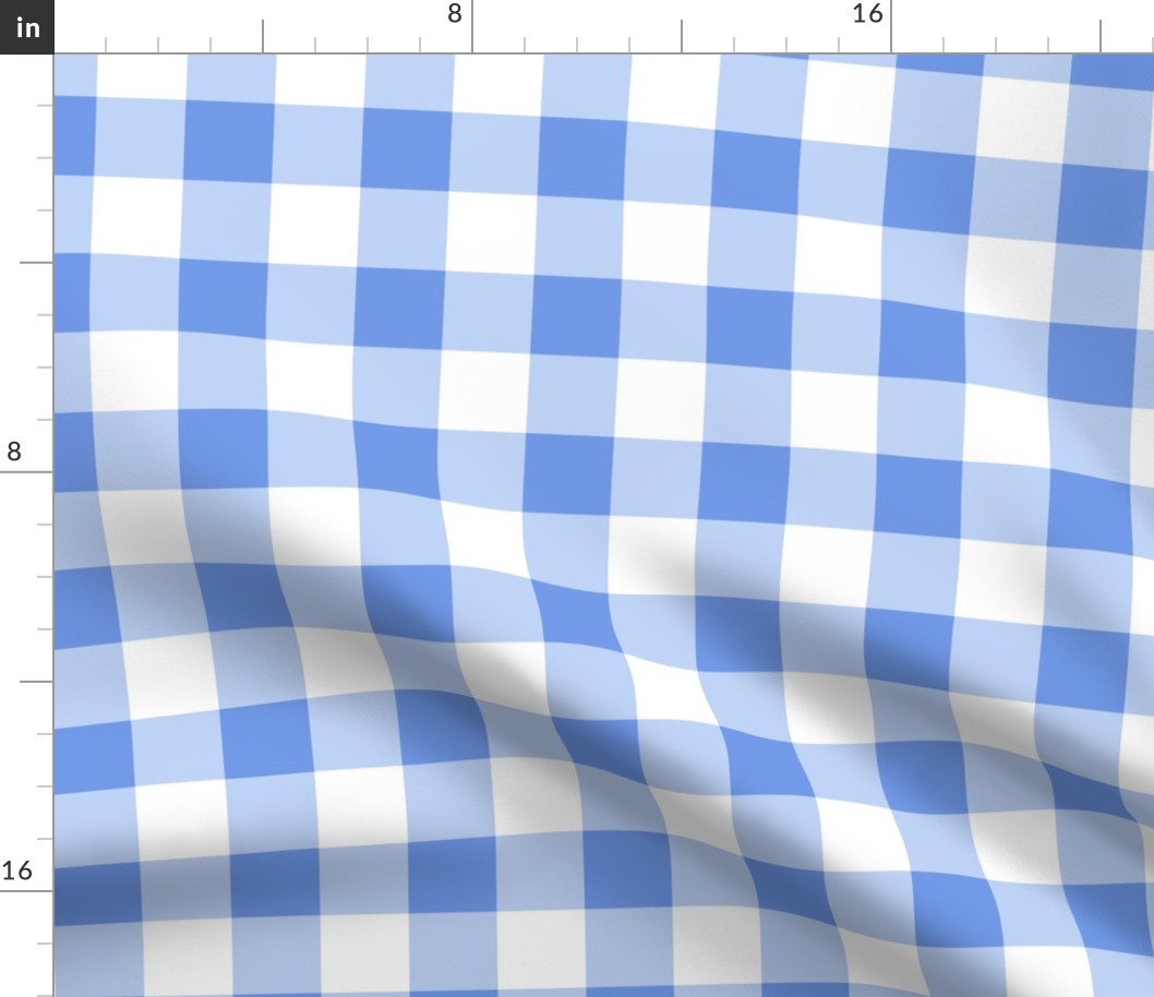 medium - Sky blue gingham 